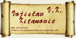 Vojislav Kitanović vizit kartica